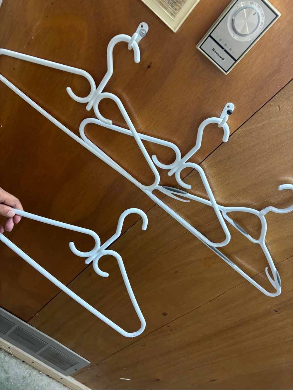 White Decorative Metal Wall Hooks and Hangers Set - Unbranded